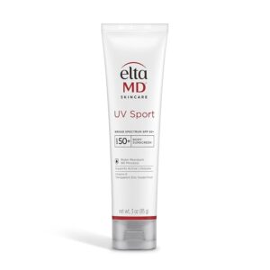 EltaMD UV Sport SPF 50 Face and Body Sunscreen, 3oz Suncare Skincare Untinted: 3oz (Pack of 1)