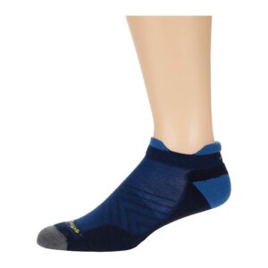Darn Tough Vermont Run No Show Tab Ultra-Lightweight with Cushion Men's Crew Cut Socks Shoes Eclipse: MD (US 8-9.5)