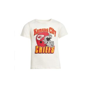 Junk Food Clothing Kids NFL Kansas City Chiefs Helmet Tee (Little Kid/Big Kid) Kid's T Shirt Vintage White: MD (8-9 Big Kid)