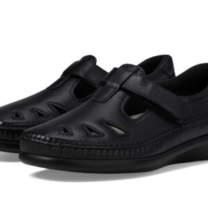 SAS Roamer T-Strap Comfort Loafer Women's Shoes Black: 7 S - Slim (AAA)