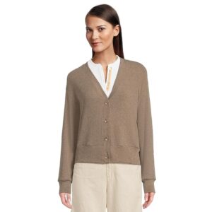 Michael Stars Ilsa V-Neck Cardigan Women's Sweatshirt Cobblestone: SM (US 4-6)