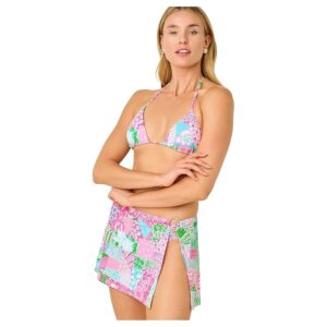 Lilly Pulitzer Kohala Skirt Cover-Up Women's Swimwear Multi Crazy Quilt: LG