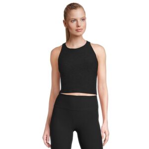Beyond Yoga Spacedye Refocus Cropped Tank Women's Clothing Darkest Night: 1X