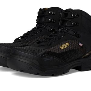 KEEN Utility Stronglite 6 Waterproof Boot (Comp Toe) Men's Hiking Boots Black/Black: 7.5 EE - Wide