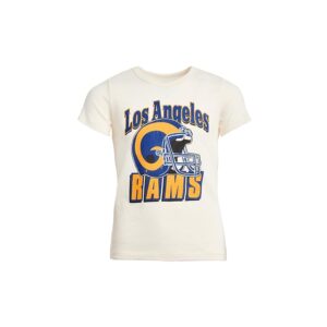 Junk Food Clothing Kids NFL Los Angeles Rams Helmet Tee (Little Kid/Big Kid) Kid's T Shirt Vintage White: XL (12-14 Big Kid)