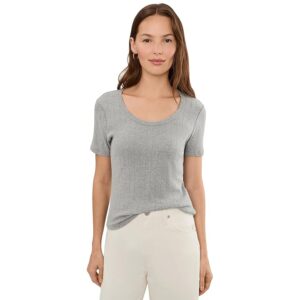 Michael Stars Cecile Crew Neck Tee Women's Clothing Heather Grey: SM (US 4-6)