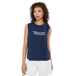 Spiritual Gangster Raised By Waves Vibe Tank Women's Clothing Indigo: MD