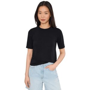 Michael Stars Frankie Crew Neck Top Women's Clothing Black: SM (US 4-6)