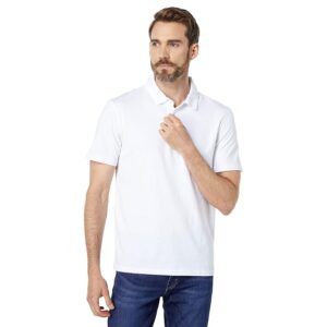Vince Garment Dye Short Sleeve Polo Men's Clothing Optic White: LG