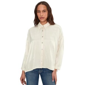 Michael Stars Devin Dolman Button Up Women's Clothing Chalk: SM (US 4-6)