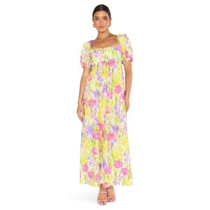 Show Me Your Mumu Smitten Midi Dress Women's Dress Blooming Tulips: SM