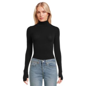 Commando Ballet Body Turtleneck Bodysuit Women's Jumpsuit & Rompers One Piece Black: One Size