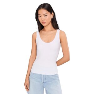 Commando Cotton Tank Women's Clothing White: MD
