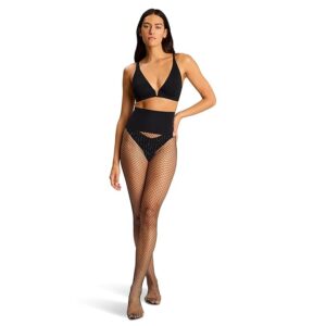 Commando Glitter Fishnet Hose Black Sparkle: LG One Size