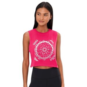 Spiritual Gangster Zociac Energy Spirit Crop Tank Women's Clothing Passion Flower: SM