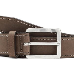 Johnston & Murphy Deaton Leather Belt Men's Belts Stone: 42