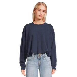 Michael Stars Mariah Bubble Sweatshirt Women's Sweatshirt Nocturnal: MD (US 6-8)