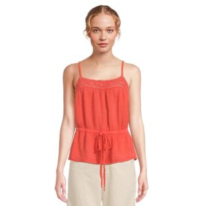 Michael Stars Dahlia Waist Tie Tank Women's Clothing Persimmon: SM (US 4-6)