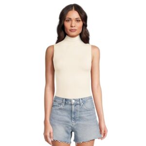 Commando Prima Ballet Sleeveless Mockneck Bodysuit Women's Underwear Ivory: One Size