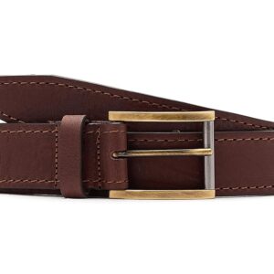 Johnston & Murphy Bardon Leather Belt Men's Belts Brown: 40