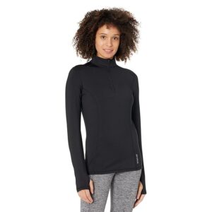 Hot Chillys Micro-Elite Chamois Solid Zip-T Women's Clothing Black: SM