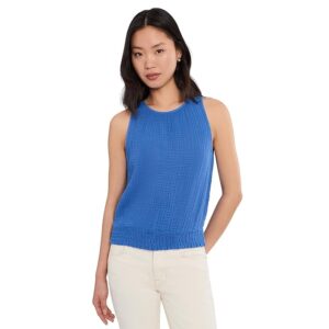 Michael Stars Janelle Tie Neck Tank Women's Clothing Blue Ribbon: LG (US 8-10)