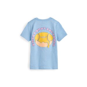 ChalkTalk SPORTS Softball Short Sleeve T-Shirt - Sweet Spot Softball (Little Kid) Men's T Shirt Columbia Blue: MD (Little Kid)