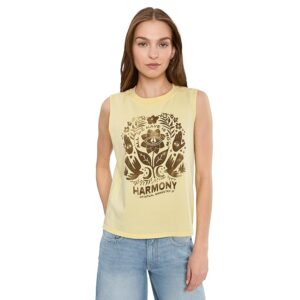 Spiritual Gangster Spring Harmony Vibe Tank Women's Clothing French Vanilla: SM