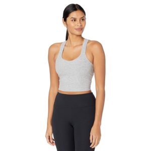 Beyond Yoga Spacedye Twist Through Cropped Tank Top Women's Clothing Silver Mist: XS