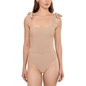 Beach Riot Sydney Belted 1pc Rem SC Women's Swimsuits One Piece Tan: MD