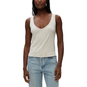 Michael Stars Sloan V-Neck Tank Women's Clothing Cement: One Size (US 0-12)