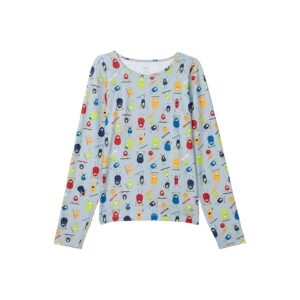 Hot Chillys Kids Originals Print Crew Neck (Little Kids/Big Kids) Boy's Clothing Doods/Grey: 2XS (3T-4T Toddler)