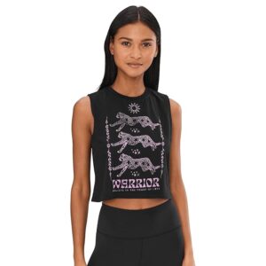 Spiritual Gangster Warrior Love Spirit Crop Tank Women's Clothing Black: XS