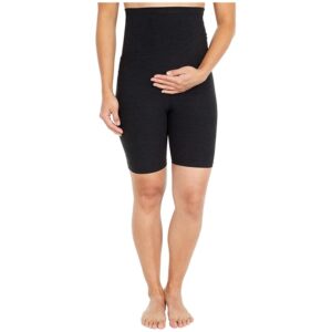 Beyond Yoga Maternity Spacedye Empire Waisted Biker Shorts Women's Shorts Darkest Night: XS (US Women's 2-4) 7