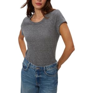 Michael Stars Trudy Crew Tee Women's Clothing Charcoal: One Size (US 0-12)