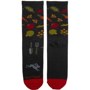 Darn Tough Vermont Farmer's Market Crew Lightweight Women's Crew Cut Socks Shoes Charcoal: SM (US 4.5-7)