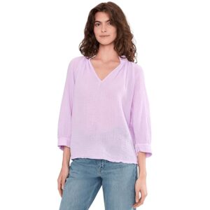 Michael Stars Kali 3/4 Sleeve Ruffle Neck Women's Clothing Whimsy: LG (US 8-10)