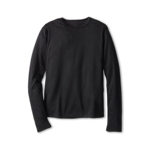 Hot Chillys Kids Bi-Ply Crewneck (Toddler/Little Kids/Big Kids) Kid's Long Sleeve Pullover Black: SM (6-8 Little Kid/Big Kid)