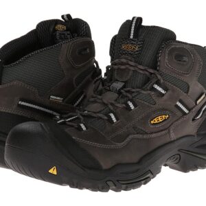 KEEN Utility Braddock Mid Waterproof (Steel Toe) Men's Work Lace-up Boots Gargoyle/Forest Night: 7 EE - Wide