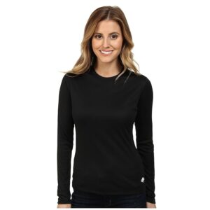 Hot Chillys Crewneck Peachskins Women's Long Sleeve Pullover Black: MD