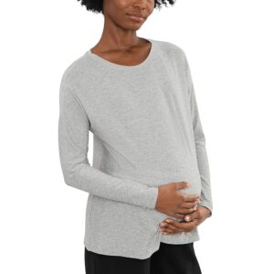 Beyond Yoga Feels Like Home Long Sleeve Maternity Top Women's Workout Silver Mist: SM