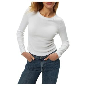 Michael Stars Orion Crop Tee Women's Clothing White: One Size (US 0-12)