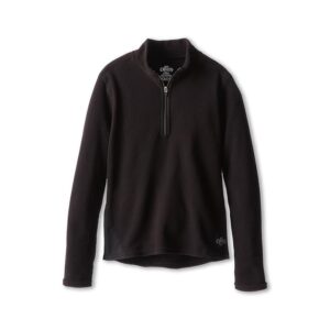 Hot Chillys Kids La Montana Zip Top (Little Kid/Big Kid) Kid's Long Sleeve Pullover Black/Black: XS (4-6 Little Kid)