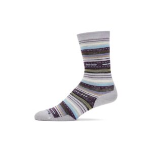 Smartwool Everyday Margarita Crew Socks Women's No Show Socks Shoes Purple Eclipse: LG (Women's Shoe 10-12.5)