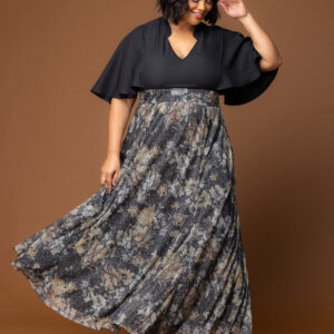 Avisa A-Line Evening Gown - Sale! - Gilded Florals / 0X (10-12)