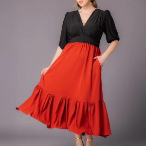 Danica Maxi Dress - Chili Pepper / 0X (10-12)