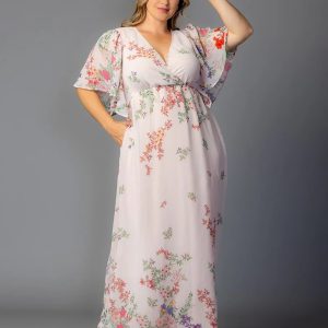 Catalina Border Print Gown - Cottage Garden Border / 0X (10-12)