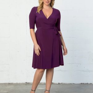 Essential Wrap Dress - Plum Passion / 0X (10-12)