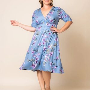 Gabriella Dress - Dreamy Blue Florals / 0X (10-12)