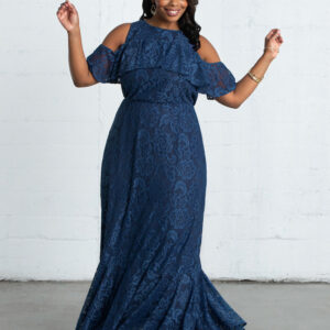 Riviera Lace Maxi Dress - Sale! - Nocturnal Navy / 0X (10-12)